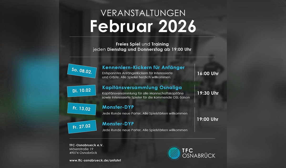 TFC Osnabrück Programm Januar
